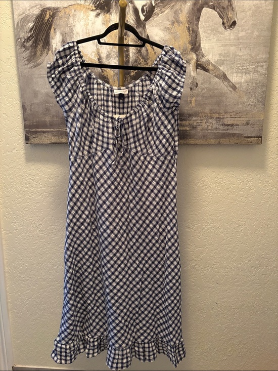 Universal Thread Dresses & Skirts - Universal Thread Blue and White Gingham Midi Dress